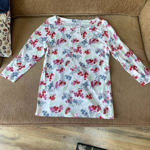 Loft Long Sleeve Flowered Cotton Shirt